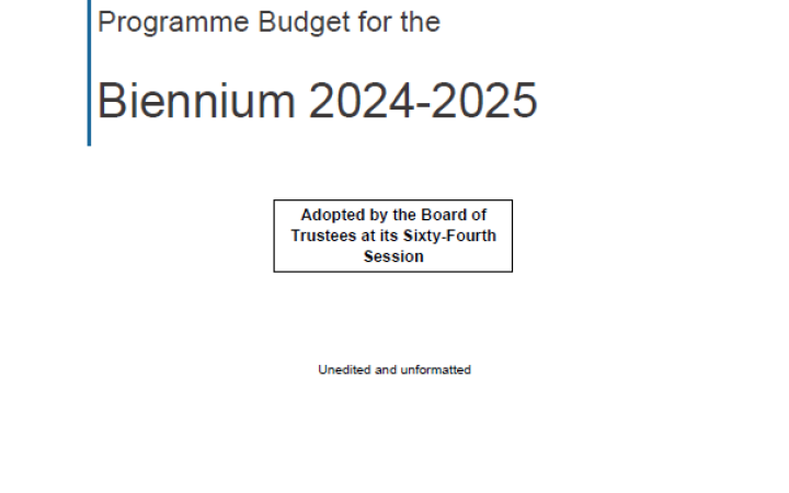 Programme Budget for the Biennium 2024-2025