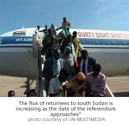 the flux of returnees to south Sudan is increasing as the date of the referendum approaches&rdquo; photo courtesy of UN-MULTIMEDIA
