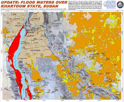 UNOSAT map on Sudan flooding