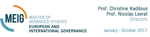 Master of Advanced Studies in European and International Governance